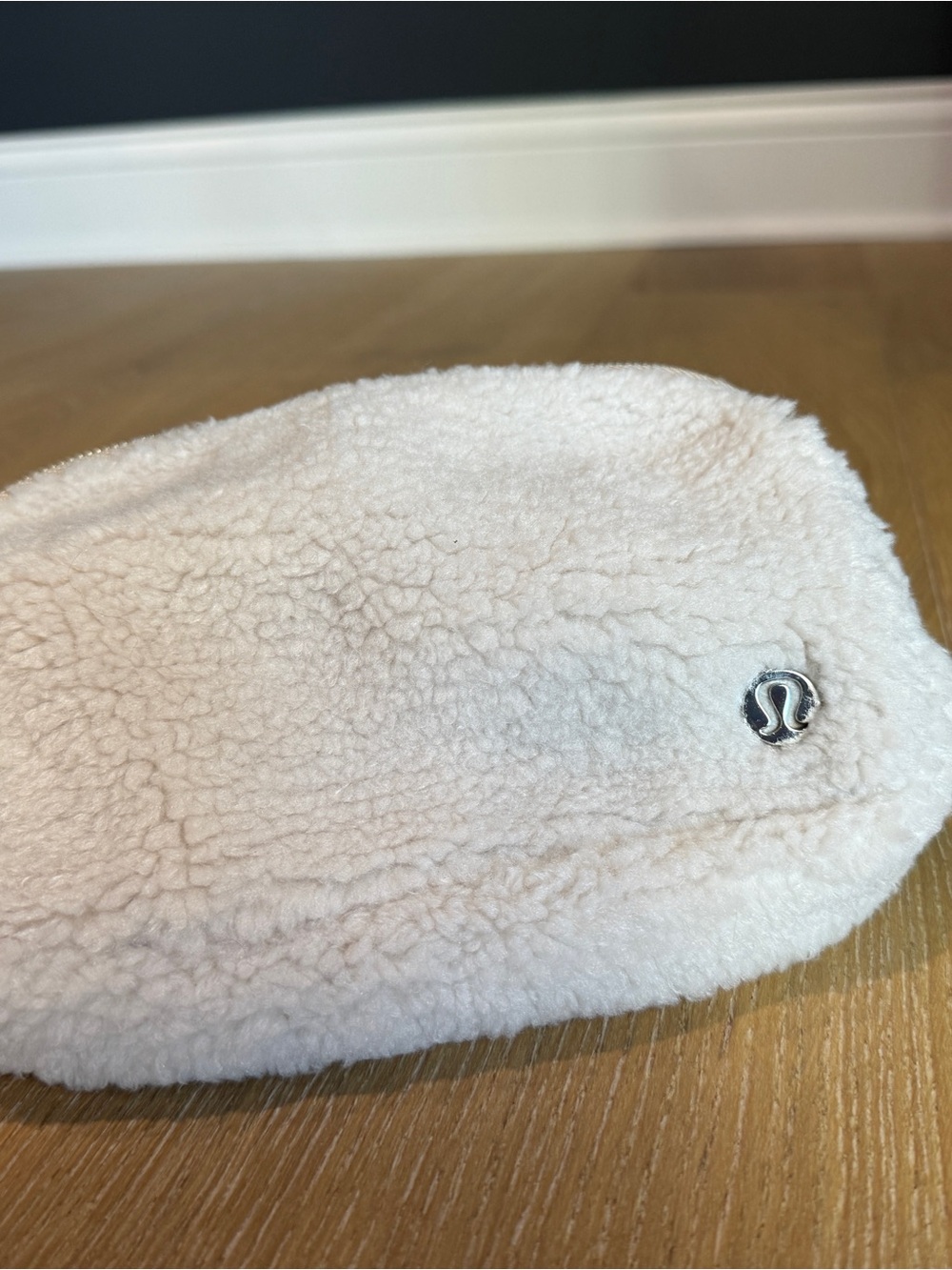 lululemon athletica Quilted Cream Sherpa Crossbody Pouch. NWOT.